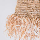 Raffia Boho Lampenschirm – Hängelampe – Pendelleuchte – handgewebte Deckenleuchte mit langen Fransen (3 Größen Ø 30/40/50 cm) KALIMA