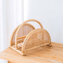 Rattan-Zeitungsständer – Zeitschriftenhalter – Boho-Zeitungskorb – handgefertigter Rattan-Zeitungshalter ALOR
