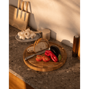 Hirnholz-Schneidebrett - WOODSTONE - Rund - Eiche - Ø42 cm