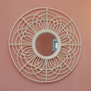Runder Rattanspiegel 58 cm | Handgefertigter Boho-Wandspiegel PUTUK