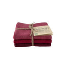 Gestrickte Spültücher/ Wischtücher Bordeaux Kombi Bio - Hochwertig, nachhaltig und stilvoll | Grüner Gedanke