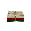 Gestrickte Spültücher/ Wischtücher Natur/Rot/Grün Bio - Hochwertig, nachhaltig und stilvoll | Grüner Gedanke