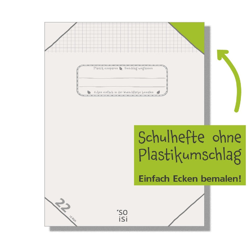 Schulhefte ohne Plastikumschlag - Hochwertig, nachhaltig und stilvoll | Grüner Gedanke