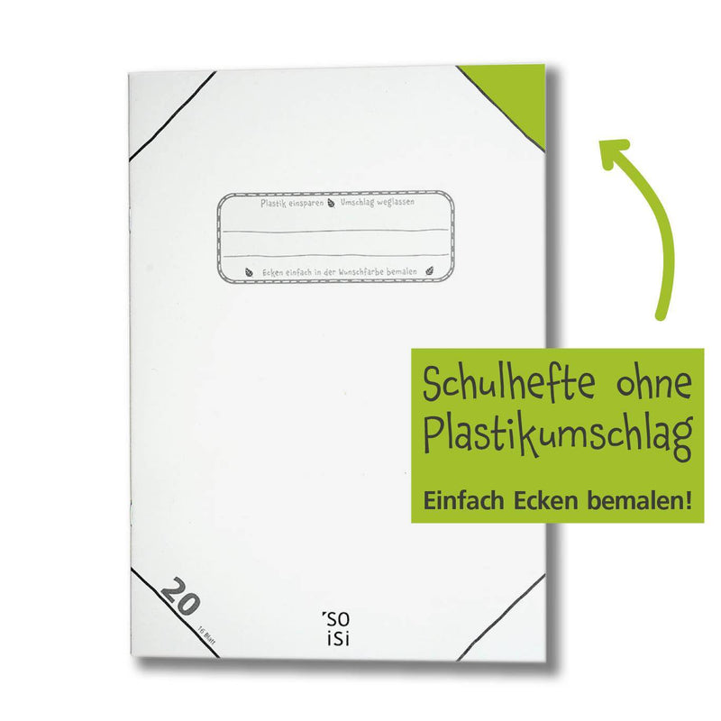 Schulhefte ohne Plastikumschlag - Hochwertig, nachhaltig und stilvoll | Grüner Gedanke