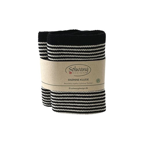 Spültücher/ Wischtücher Natur/Schwarz Streifen Bio - Hochwertig, nachhaltig und stilvoll | Grüner Gedanke