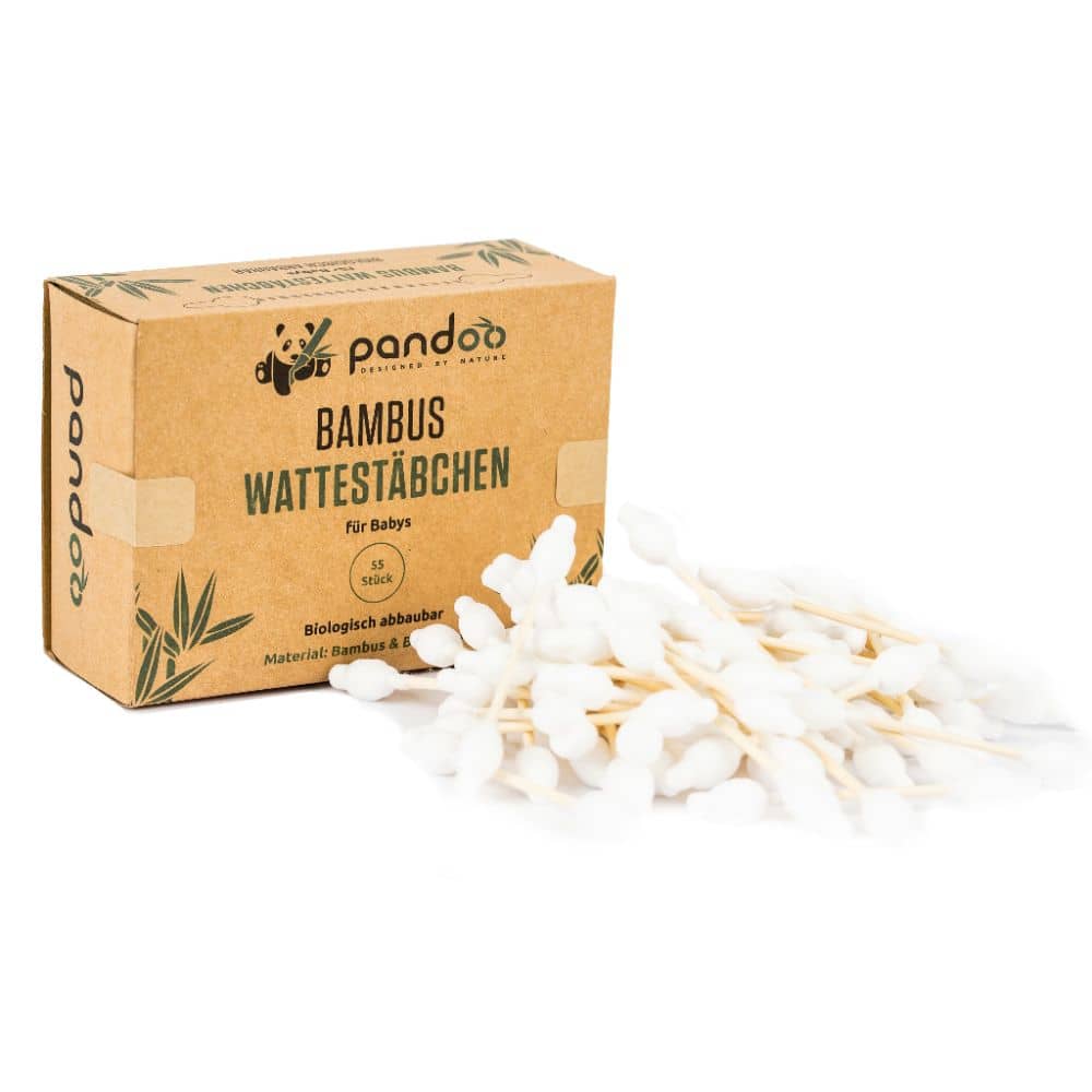 Bambus Wattestäbchen mit Sicherheitskopf für Kinder