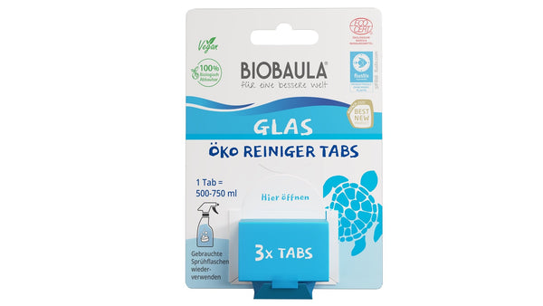 Glasreiniger Öko Reiniger Tabs von Biobaula