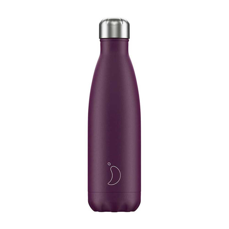 Isolierflasche Matt  Purple 500 ml von Chilly's Bottles