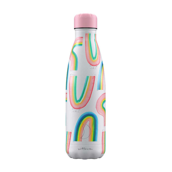 Trinkflasche mit Regenbögen von Chilly's Bottles