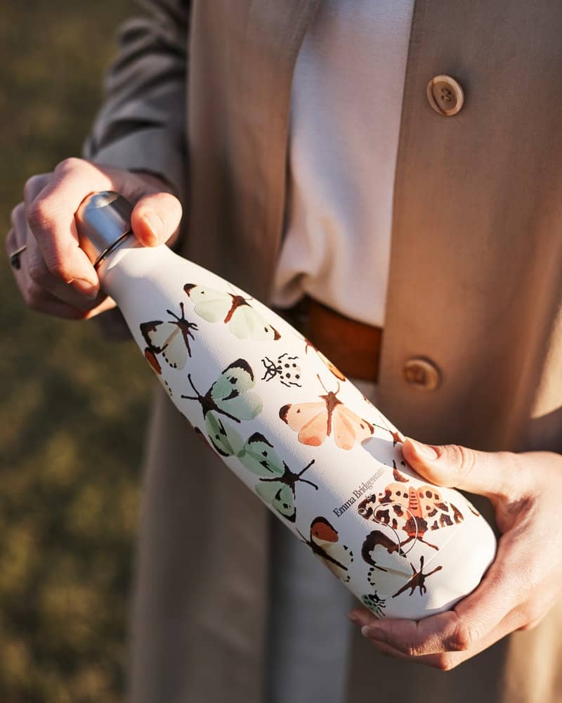 Isolier-Trinkflasche mit Schmetterlingen von Chilly's Bottles