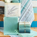 Gestrickte Spültücher/ Wischtücher Antikblau Kombi - Hochwertig, nachhaltig und stilvoll | Grüner Gedanke