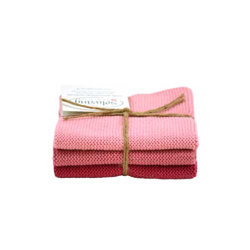Gestrickte Spültücher/ Wischtücher Antikrosa Kombi - Hochwertig, nachhaltig und stilvoll | Grüner Gedanke