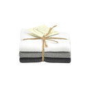 Gestrickte Spültücher/ Wischtücher Weiß/Grau Kombi - Hochwertig, nachhaltig und stilvoll | Grüner Gedanke