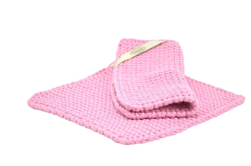 Gestrickte Topflappen aus Baumwolle in verschiedenen Farben - Hochwertig, nachhaltig und stilvoll | Grüner Gedanke