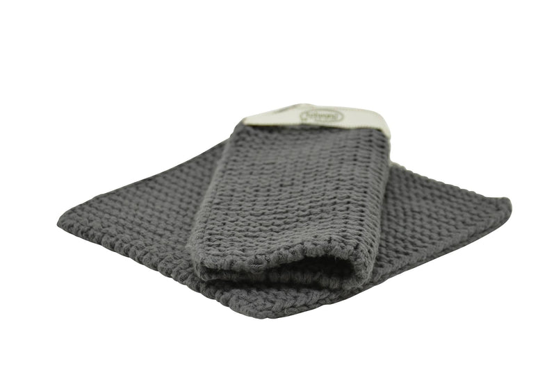 Gestrickte Topflappen Dunkles Stahlgrau - Hochwertig, nachhaltig und stilvoll | Grüner Gedanke