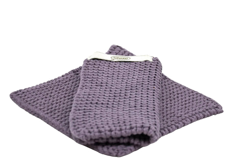 Gestrickte Topflappen Staubiges Dunkellila - Hochwertig, nachhaltig und stilvoll | Grüner Gedanke