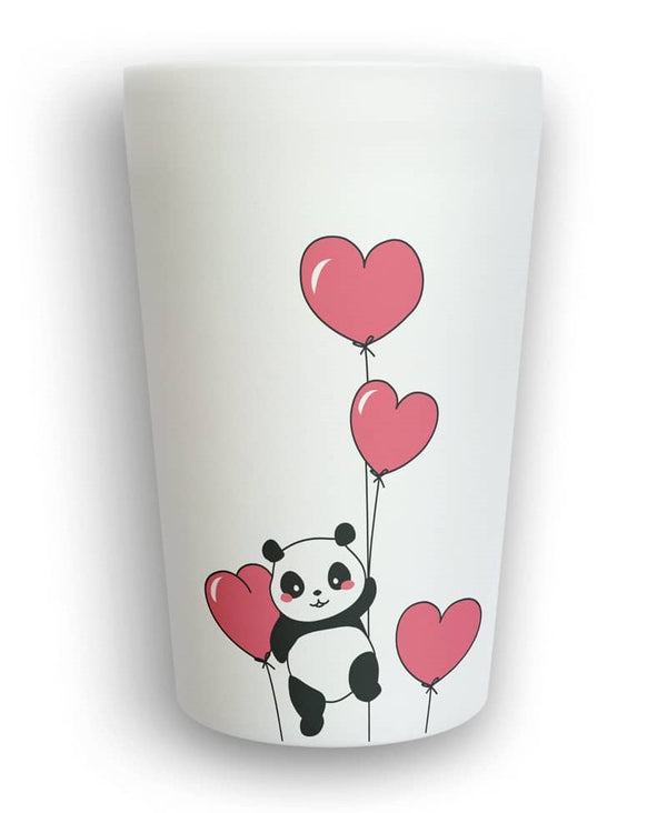 Mehrweg Trinkbecher Motiv Panda Love von heybico