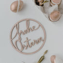 Holzkranz Frohe Ostern - Hochwertig, nachhaltig und stilvoll | Grüner Gedanke