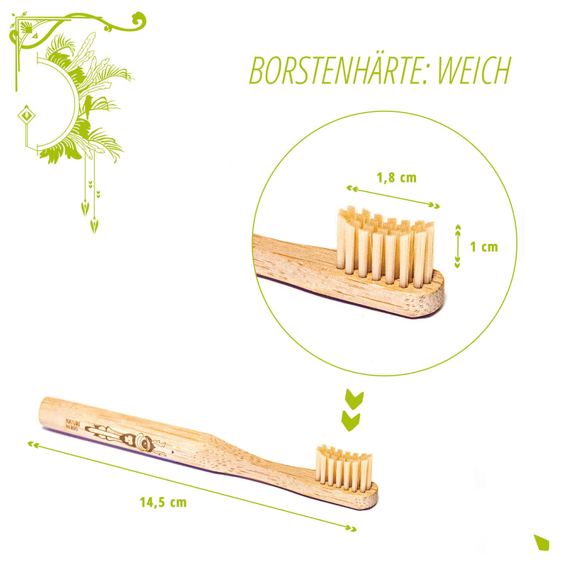 Bambus Zahnbürsten für Kinder von Nature Nerds | Grüner Gedanke