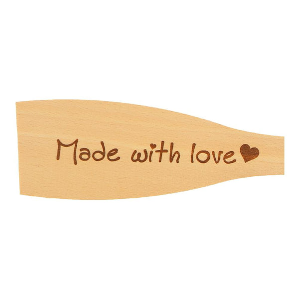 Pfannenwender "Made with love" aus Holz
