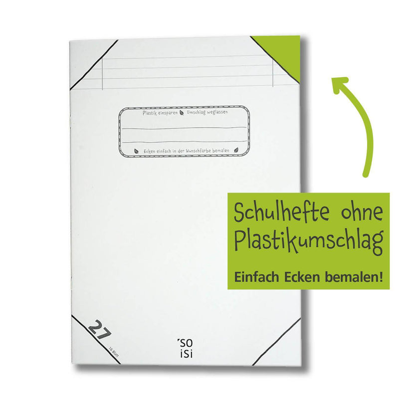 Schulhefte ohne Plastikumschlag - Hochwertig, nachhaltig und stilvoll | Grüner Gedanke