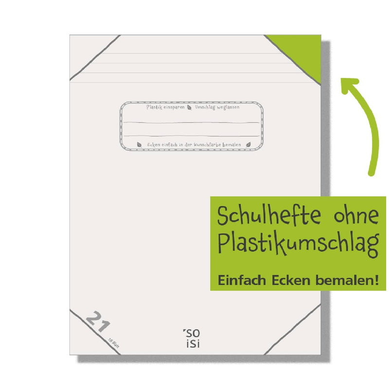 Schulhefte ohne Plastikumschlag - Hochwertig, nachhaltig und stilvoll | Grüner Gedanke