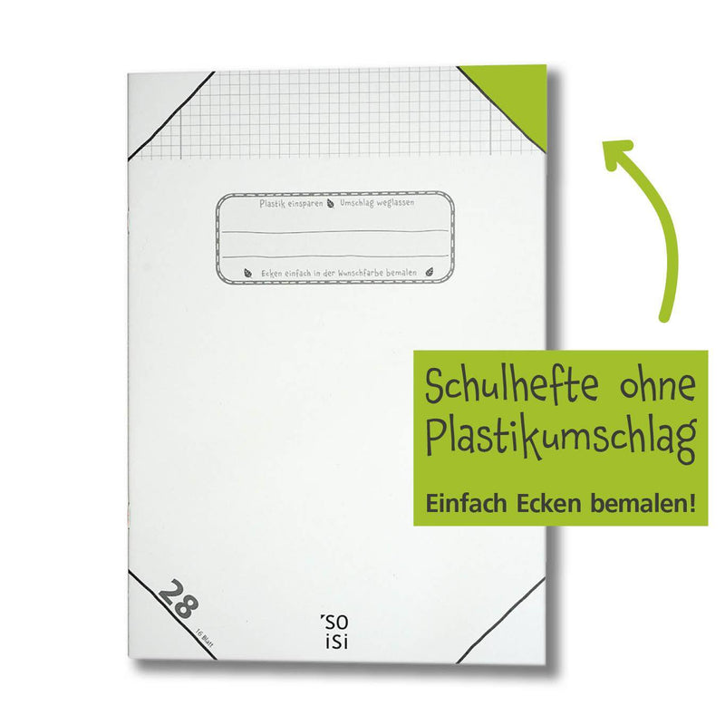 Schulhefte ohne Plastikumschlag - Hochwertig, nachhaltig und stilvoll | Grüner Gedanke