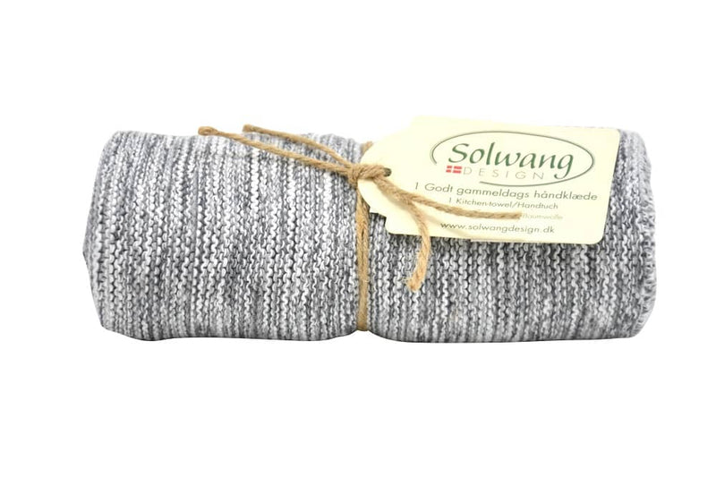 Baumwoll Handtuch von Solwang Design in Weiß/Grau Mix