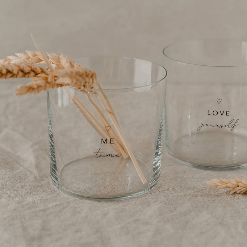 Trinkglas Selflove schwarz (2er Set) - Hochwertig, nachhaltig und stilvoll | Grüner Gedanke