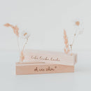 Trockenblumen - und Kartenständer "lebe. liebe. lache." (2er Set) - Hochwertig, nachhaltig und stilvoll | Grüner Gedanke