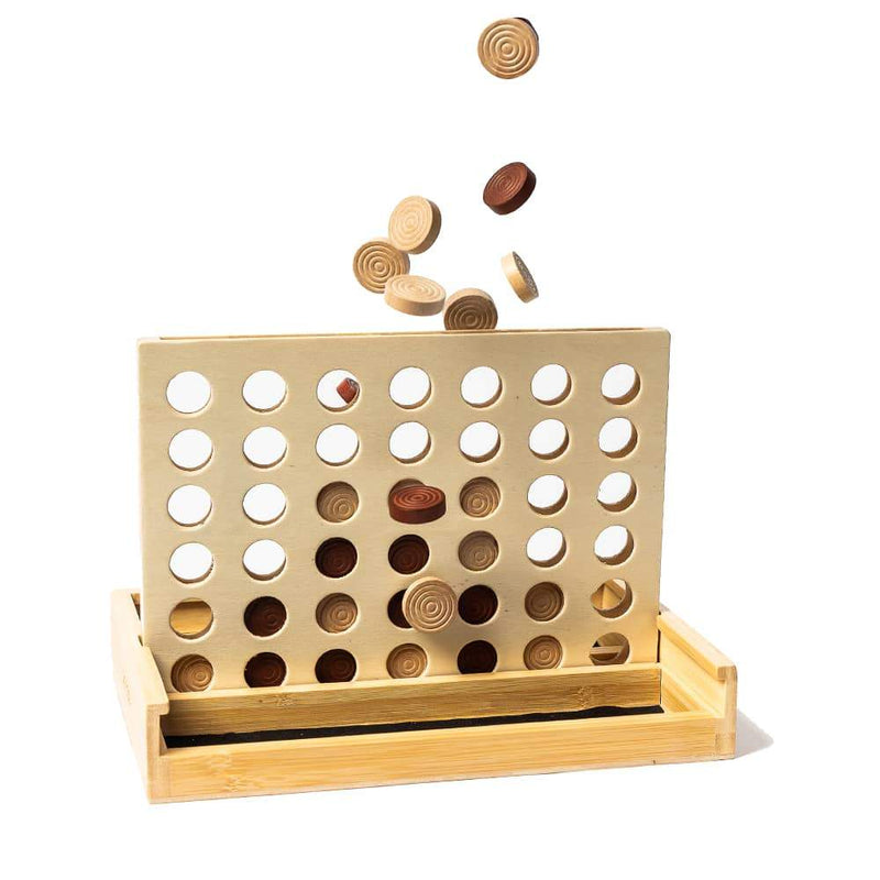 Vier Gewinnt Spiel aus Bambus - Hochwertig, nachhaltig und stilvoll | Grüner Gedanke
